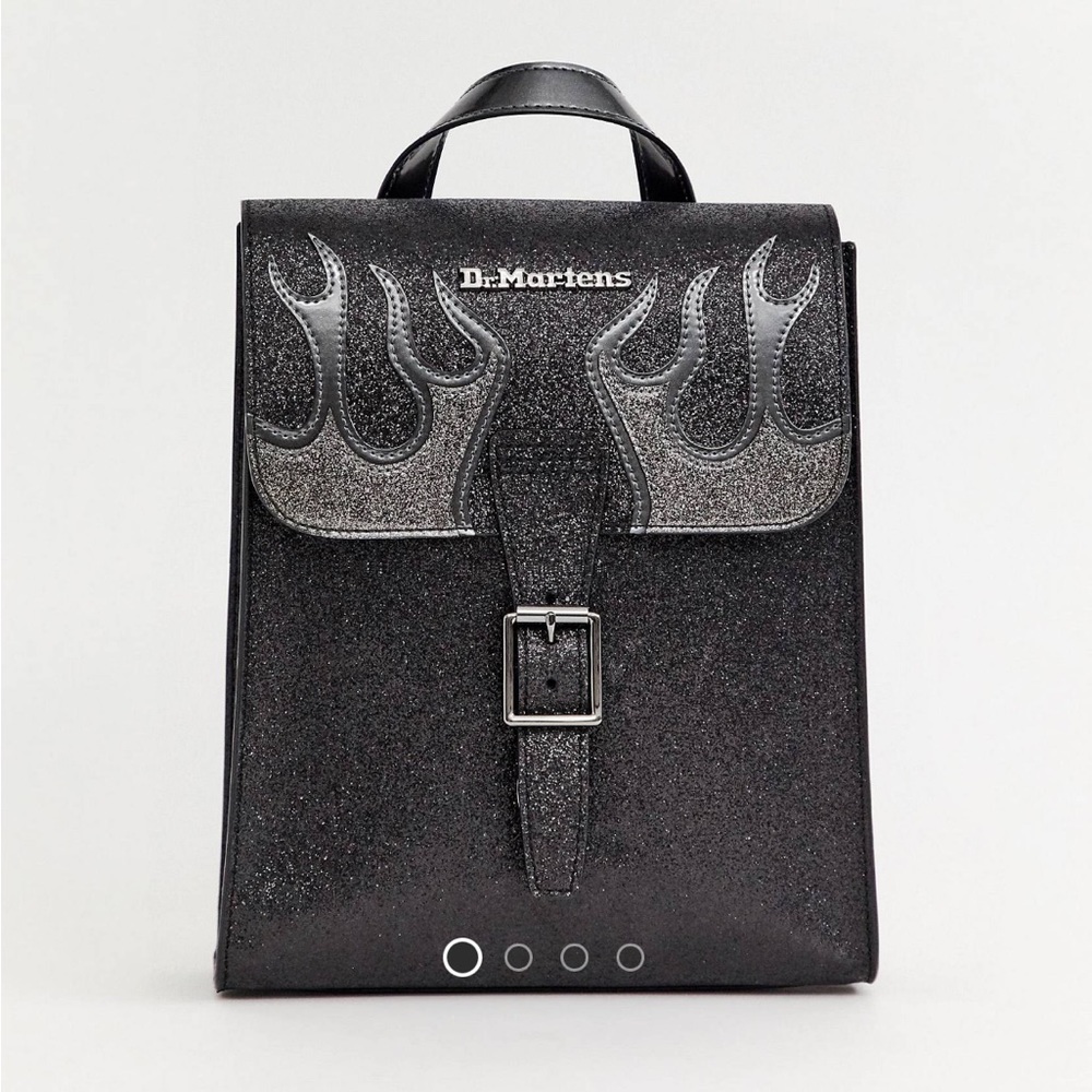 Dr Martens Flame Superstar Glitter Black Rare Mini backpack